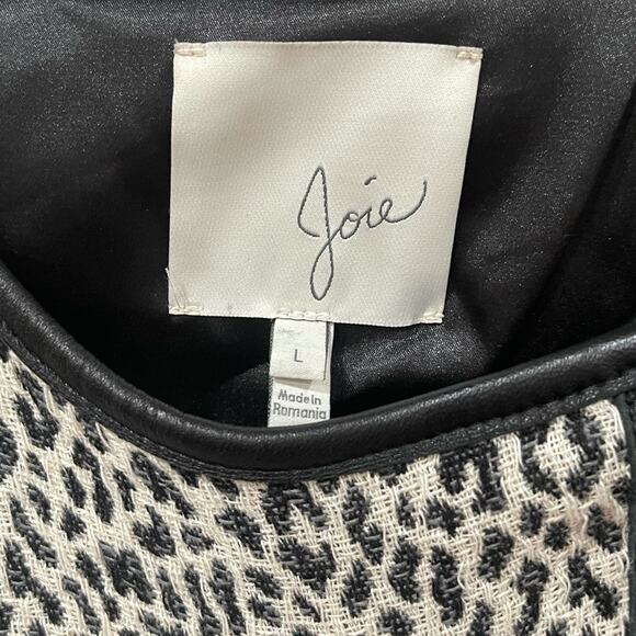 Joie Pattyn Animal Print Moto Jacket Size Large - Picture 7 of 9